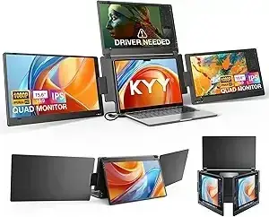 Multiplicateur d'Ecran PC Triple Screen Laptop Monitor Extender Quad Monitor 15.6”