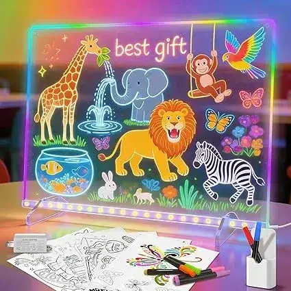 16'' Led Tableau de dessin pour les enfants avec 8 couleurs 6 modes
