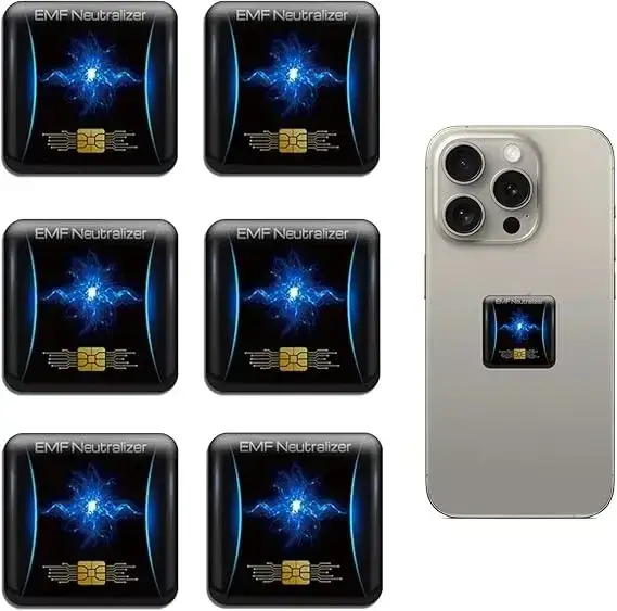 6 Pcs Emf Bloqueur de radiation autocollants Emf pour téléphone portable